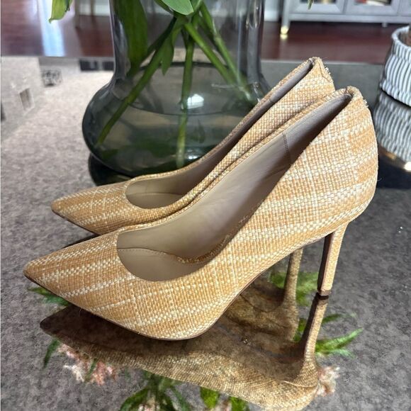 Sam Edelman HAZEL POINTED TOE PUMPS Raffia - Picture 2 of 8